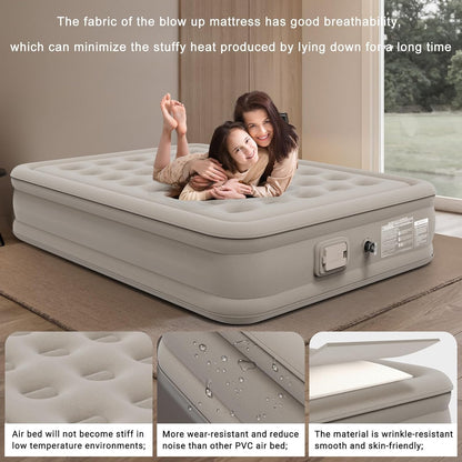 Inflatable Air Mattress with Built-In Pump
