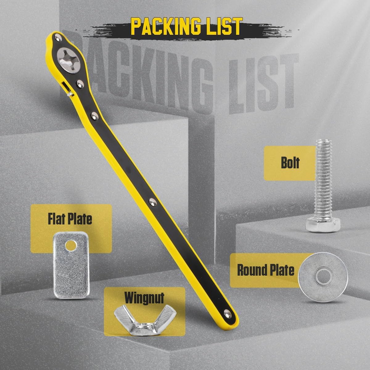 360° Swivel Head Ratchet Wrench Jack Handle