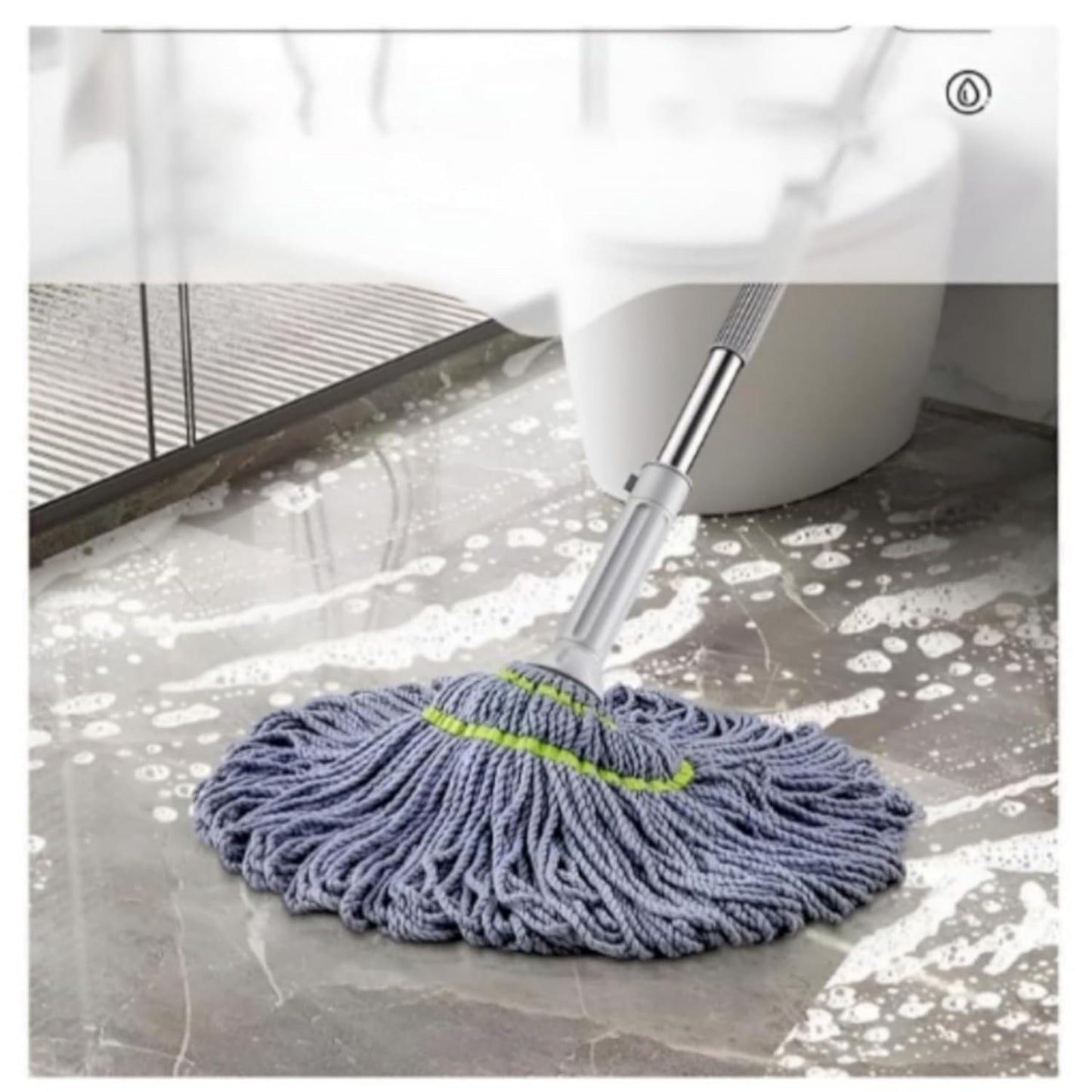 Self-Wringing Microfiber Mop with Extendable Handle