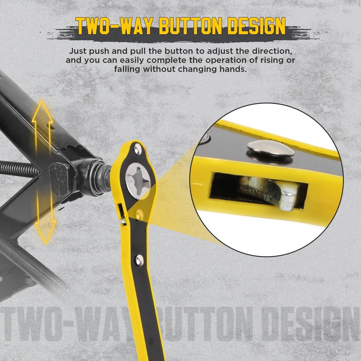 360° Swivel Head Ratchet Wrench Jack Handle