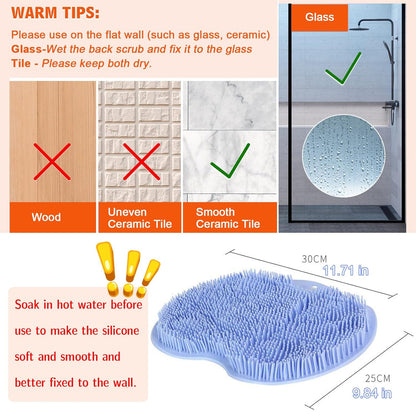 Silicone Back & Foot Scrubber with Suction Cups