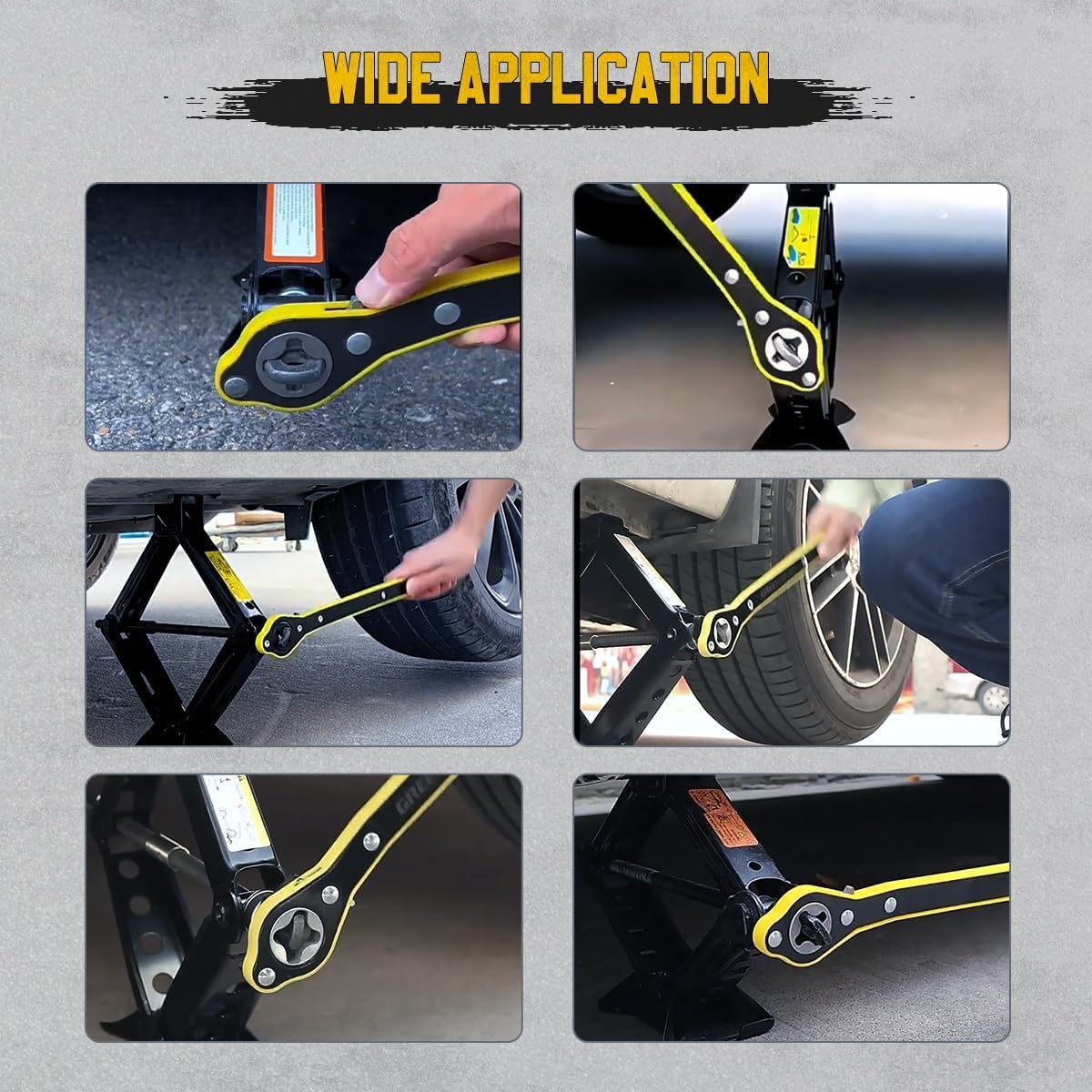 360° Swivel Head Ratchet Wrench Jack Handle