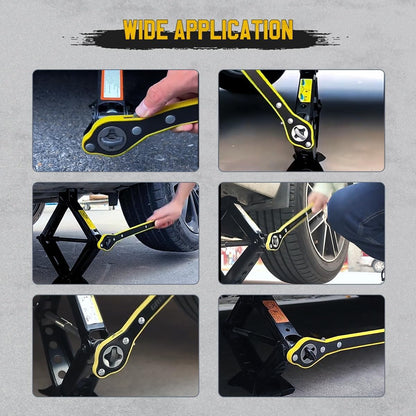 360° Swivel Head Ratchet Wrench Jack Handle