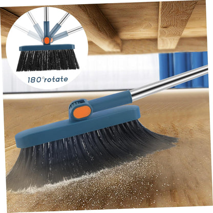 Foldable Broom and Dustpan Set with Long Handle