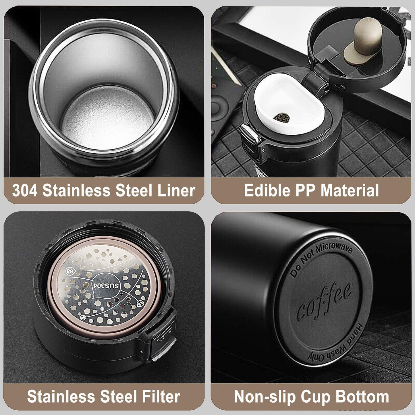 Vacuum Insulated Coffeemate stainless Steel travel mug