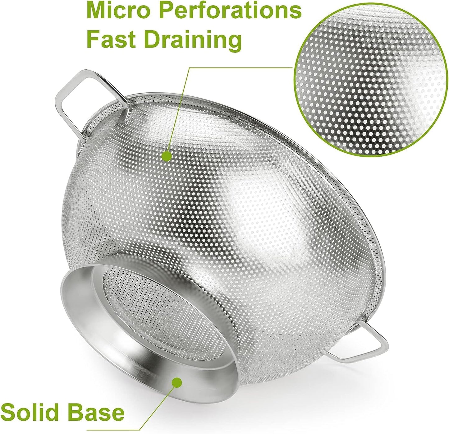 Premium Stainless Steel Colander Set