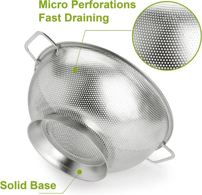 Premium Stainless Steel Colander Set