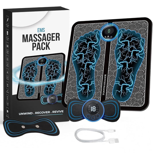 Wireless EMS Foot & Body Massager Pack