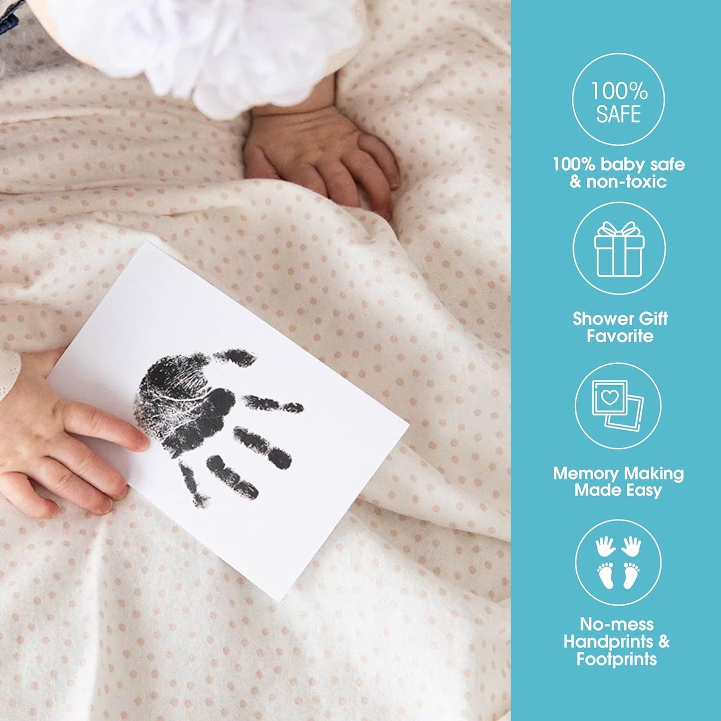 Pearhead Clean-Touch Ink Pad for Baby Handprint & Footprint
