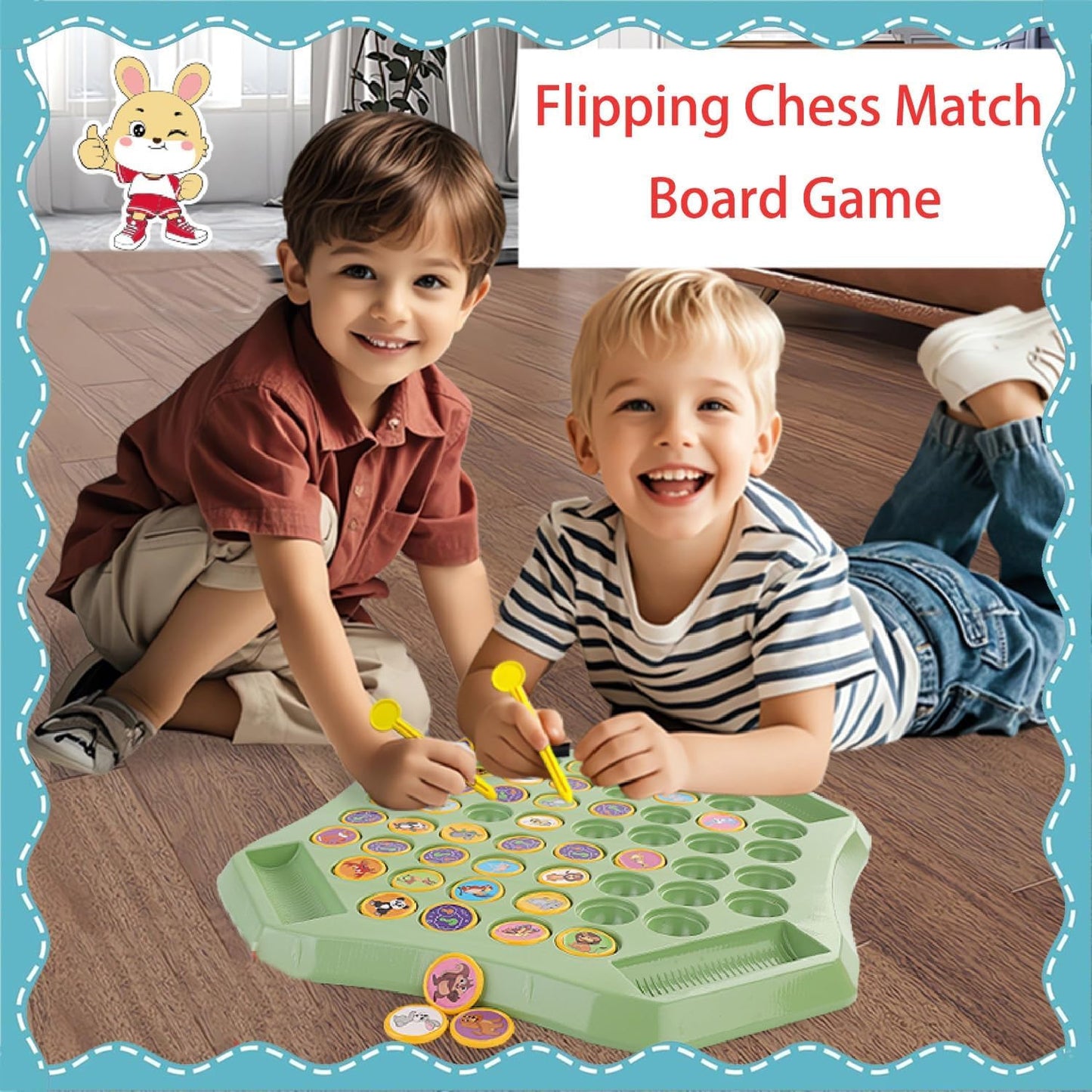 Educational Flipping Chess Match Game