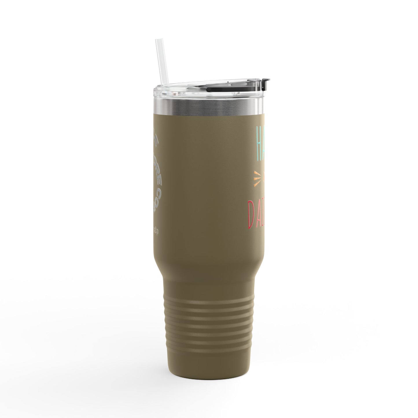 Happy Dazzling Insulated Travel Mug, 40oz - Perfect for On-The-Go, Gifts, Coffee Lovers, Travel Essentials, Joyful Sips