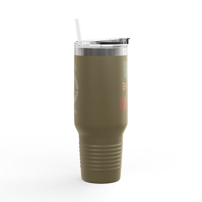 Happy Dazzling Insulated Travel Mug, 40oz - Perfect for On-The-Go, Gifts, Coffee Lovers, Travel Essentials, Joyful Sips