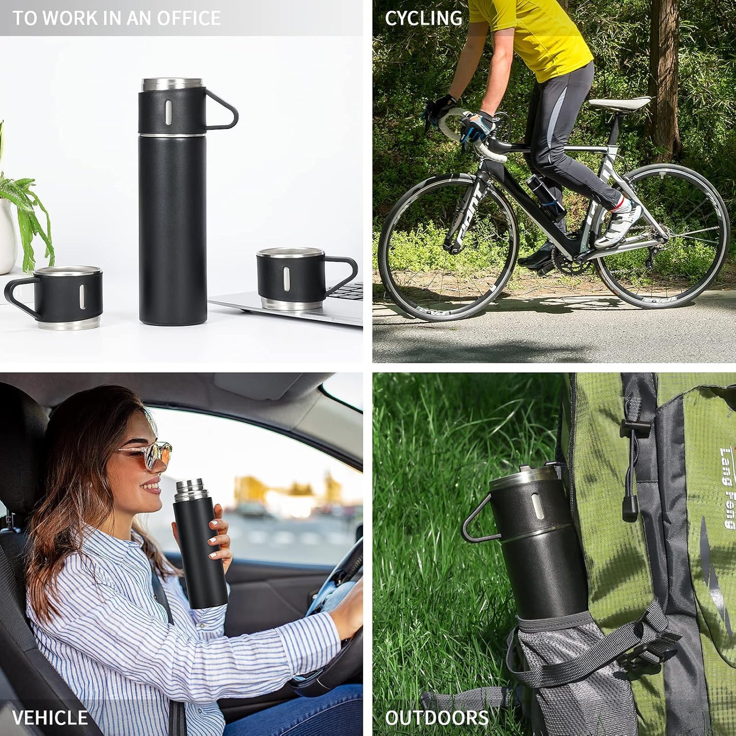 Premium Stainless Steel Travel Mug - 12 Hour Hot & Cold