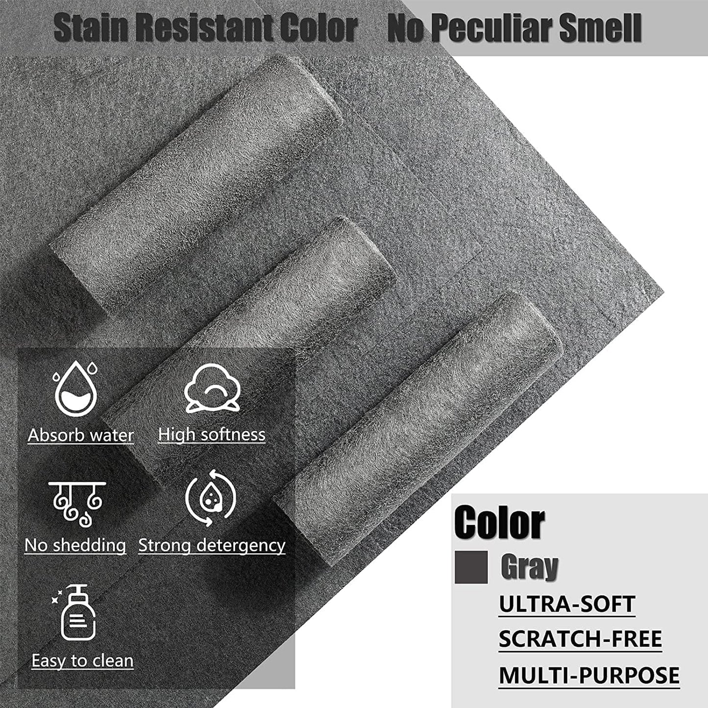 Ultra-Soft Microfiber Magic Cleaning Cloths Pack Of 3