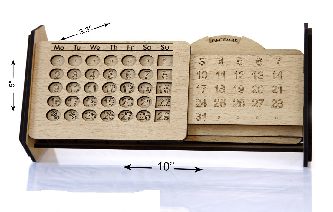 Wooden Lifetime Calendar – Home, Office & Farmhouse Décor
