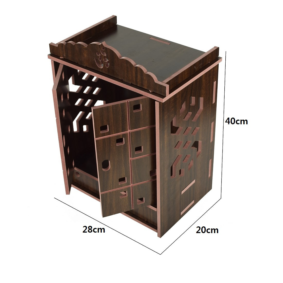 Premium MDF Wooden Wall-Mounted Pooja Mandir – Home Decor & Idols