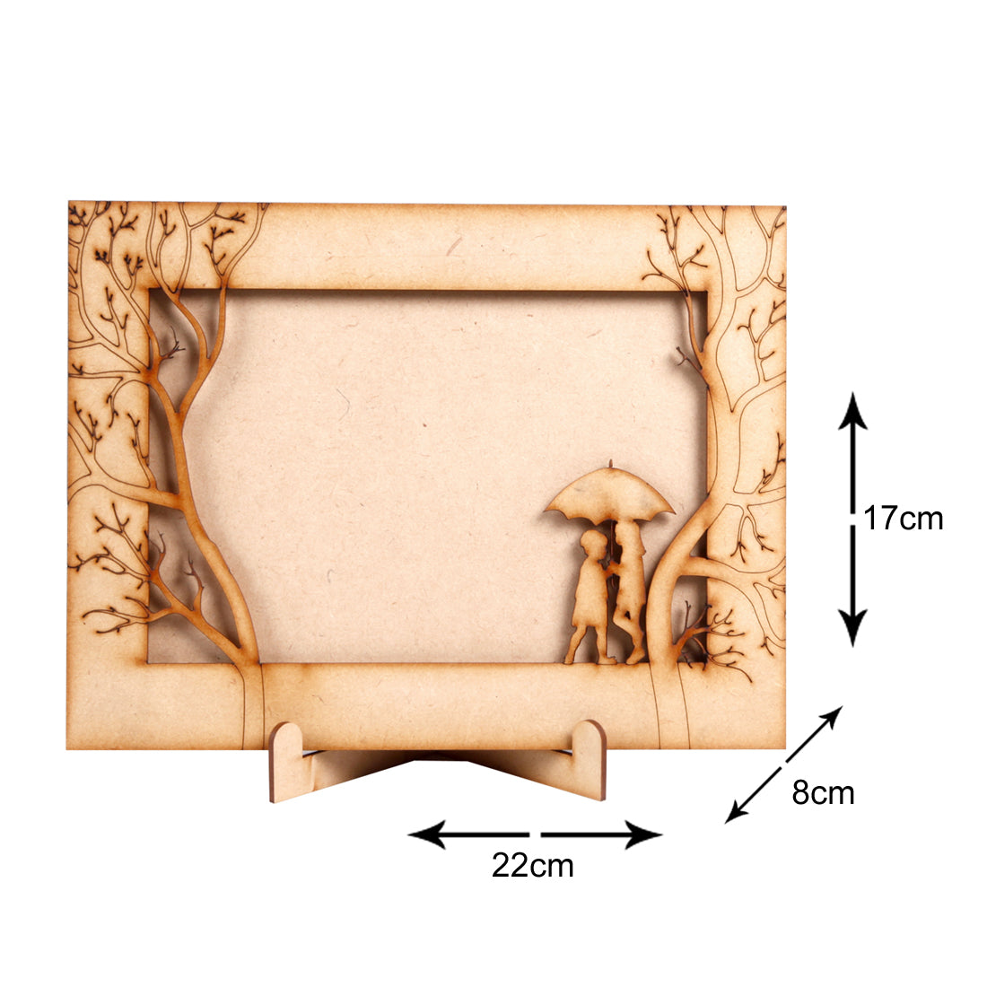 Premium MDF Wood Photo Frame - Wall Hanging Frame | Vertical & Horizontal Display
