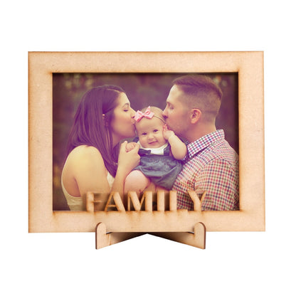 Premium MDF Wood Photo Frame - Wall Hanging Frame | Vertical & Horizontal Display