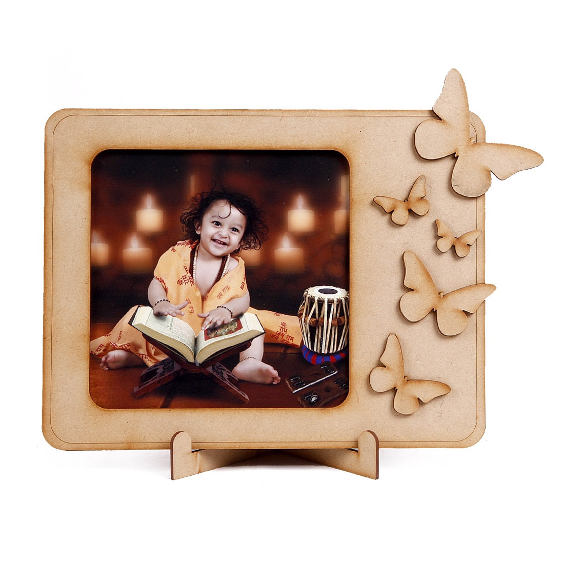 Premium MDF Wood Photo Frame - Wall Hanging Frame | Vertical & Horizontal Display