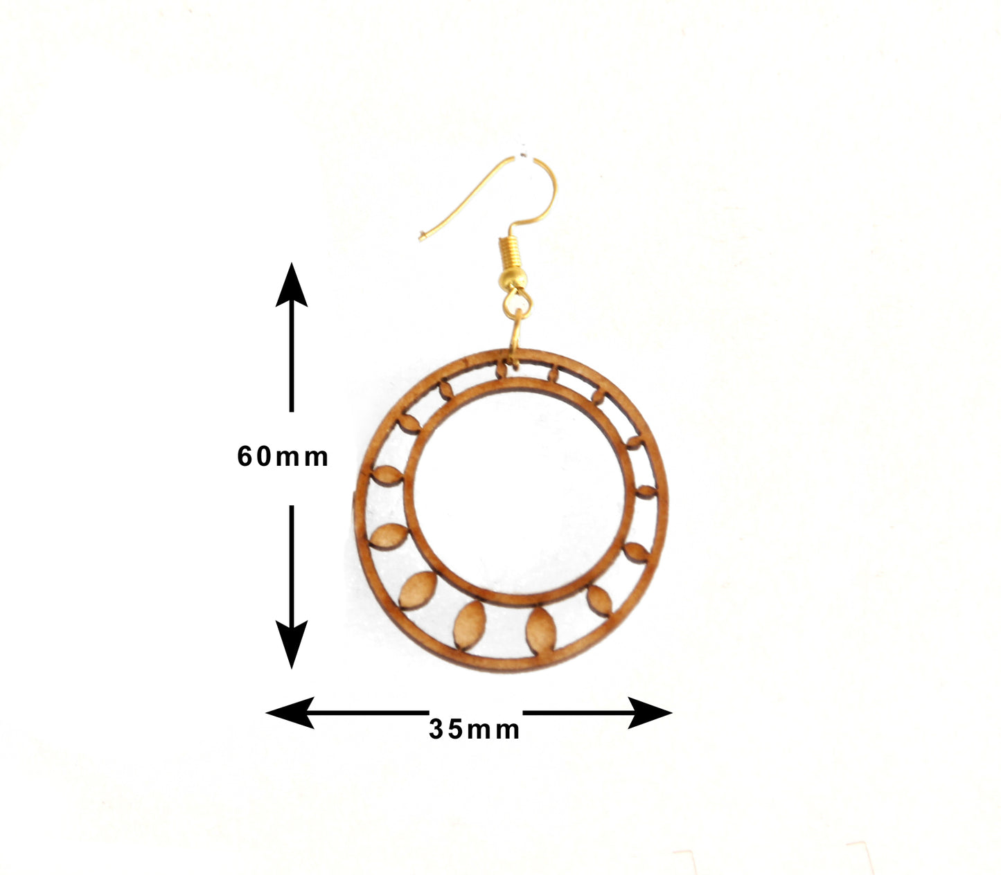 Shringar Lifestyle Fun Run – Handmade Wooden Dangle Earrings (3 PCS Combo)
