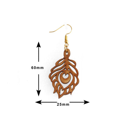 Shringar Lifestyle Fun Run – Handmade Wooden Dangle Earrings (3 PCS Combo)