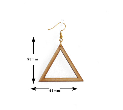 Shringar Lifestyle Fun Run – Handmade Wooden Dangle Earrings (3 PCS Combo)