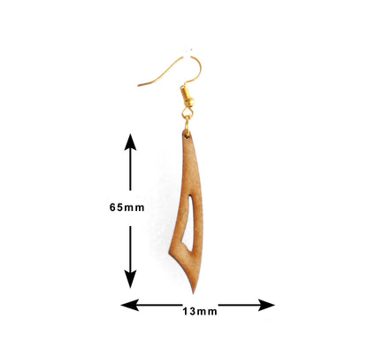 Shringar Lifestyle Fun Run – Handmade Wooden Dangle Earrings (3 PCS Combo)