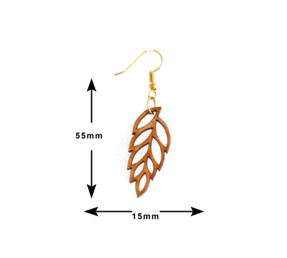 Shringar Lifestyle Fun Run – Handmade Wooden Dangle Earrings (3 PCS Combo)