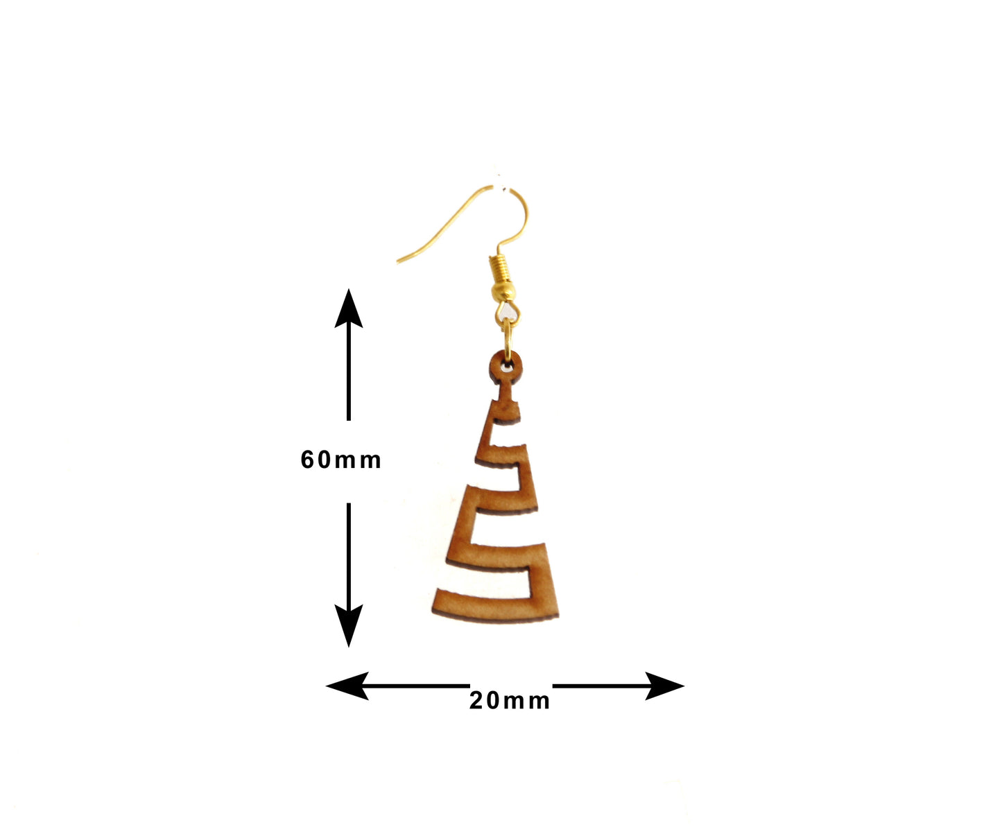 Shringar Lifestyle Fun Run – Handmade Wooden Dangle Earrings (3 PCS Combo)