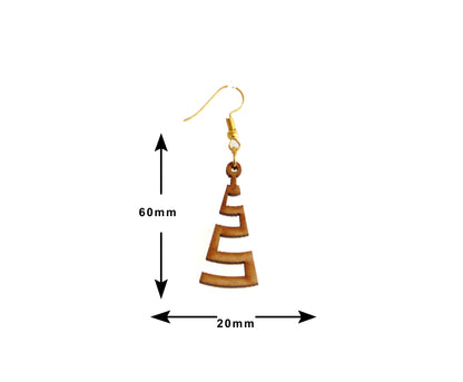 Shringar Lifestyle Fun Run – Handmade Wooden Dangle Earrings (3 PCS Combo)
