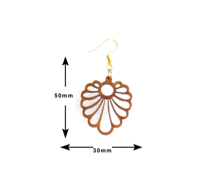 Shringar Lifestyle Fun Run – Handmade Wooden Dangle Earrings (3 PCS Combo)