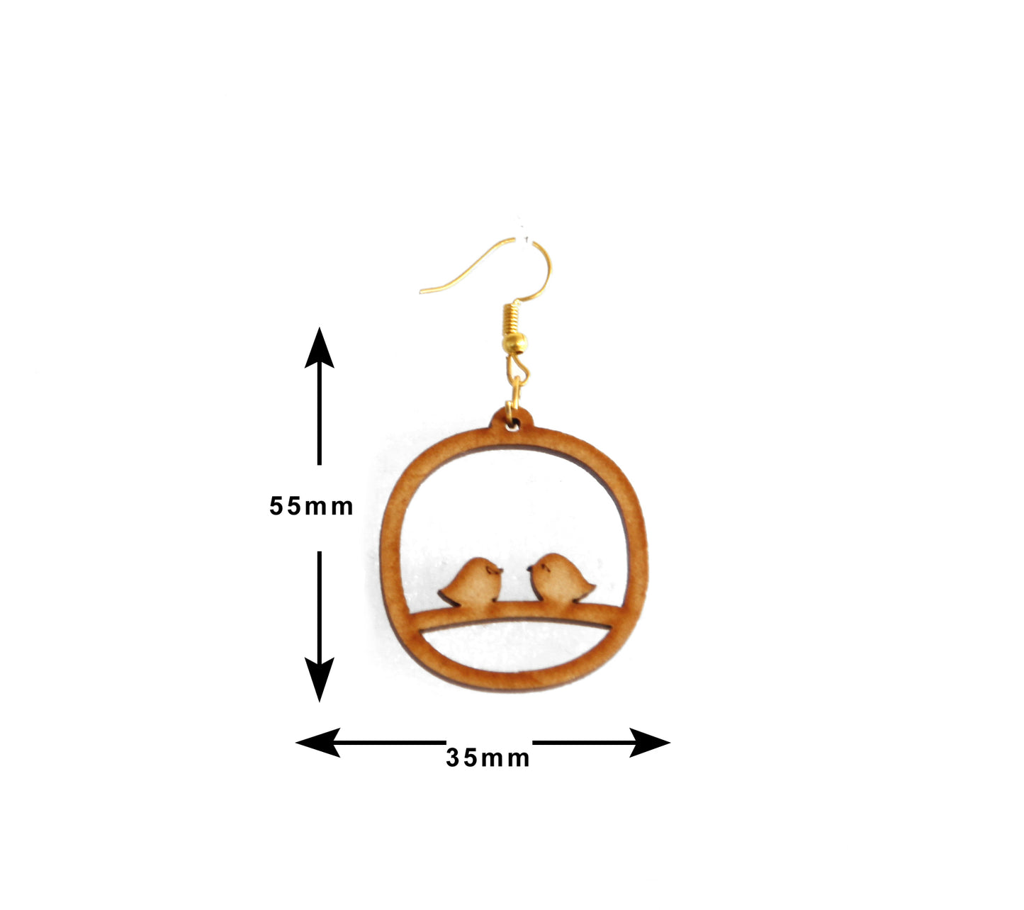 Shringar Lifestyle Fun Run – Handmade Wooden Dangle Earrings (3 PCS Combo)