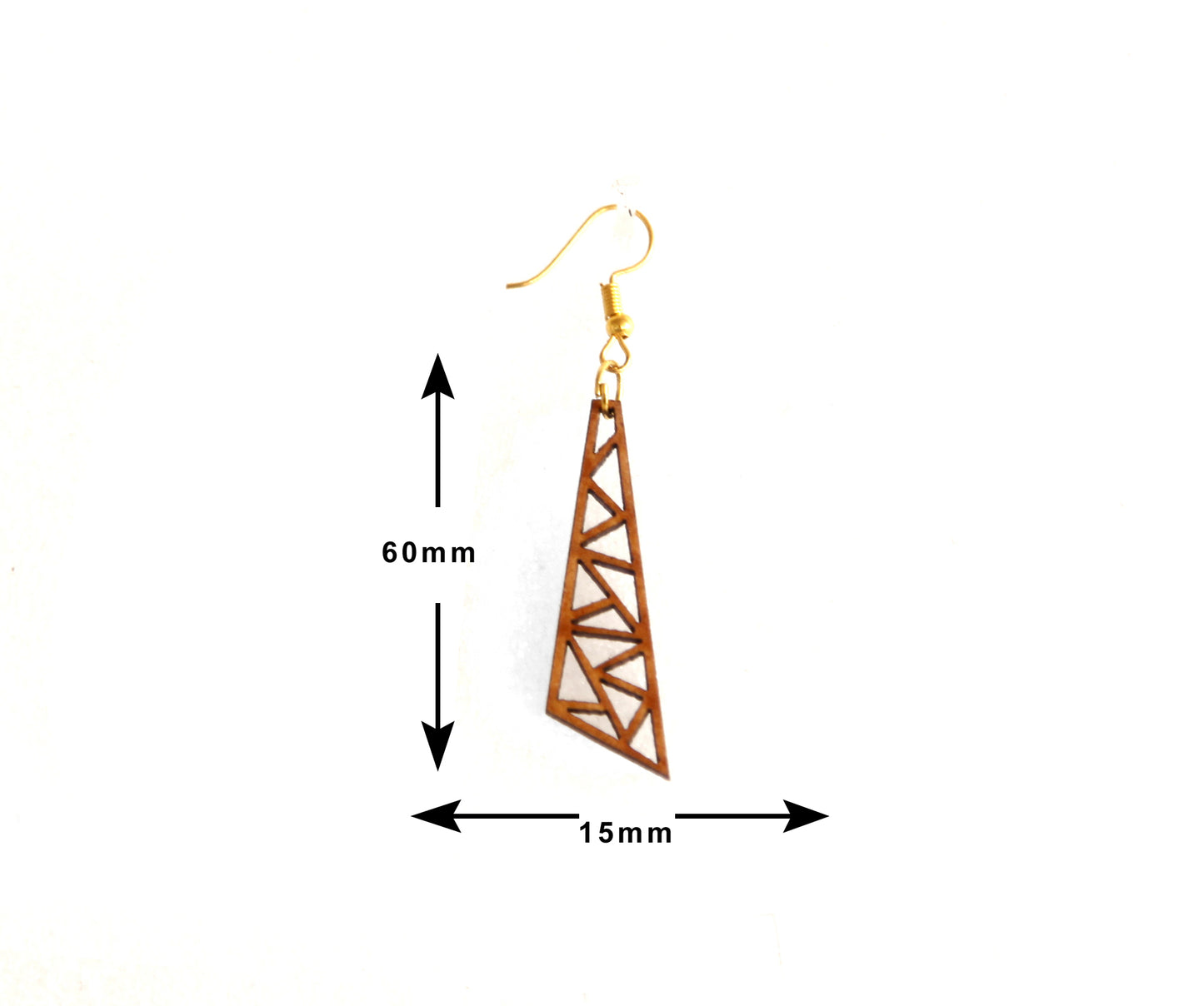 Shringar Lifestyle Fun Run – Handmade Wooden Dangle Earrings (3 PCS Combo)