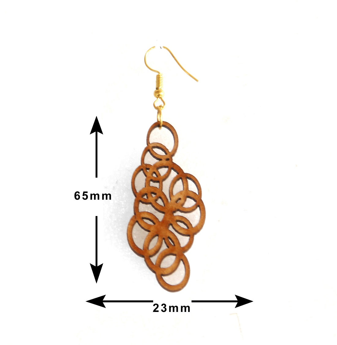 Shringar Lifestyle Fun Run – Handmade Wooden Dangle Earrings (3 PCS Combo)