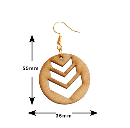 Shringar Lifestyle Fun Run – Handmade Wooden Dangle Earrings (3 PCS Combo)
