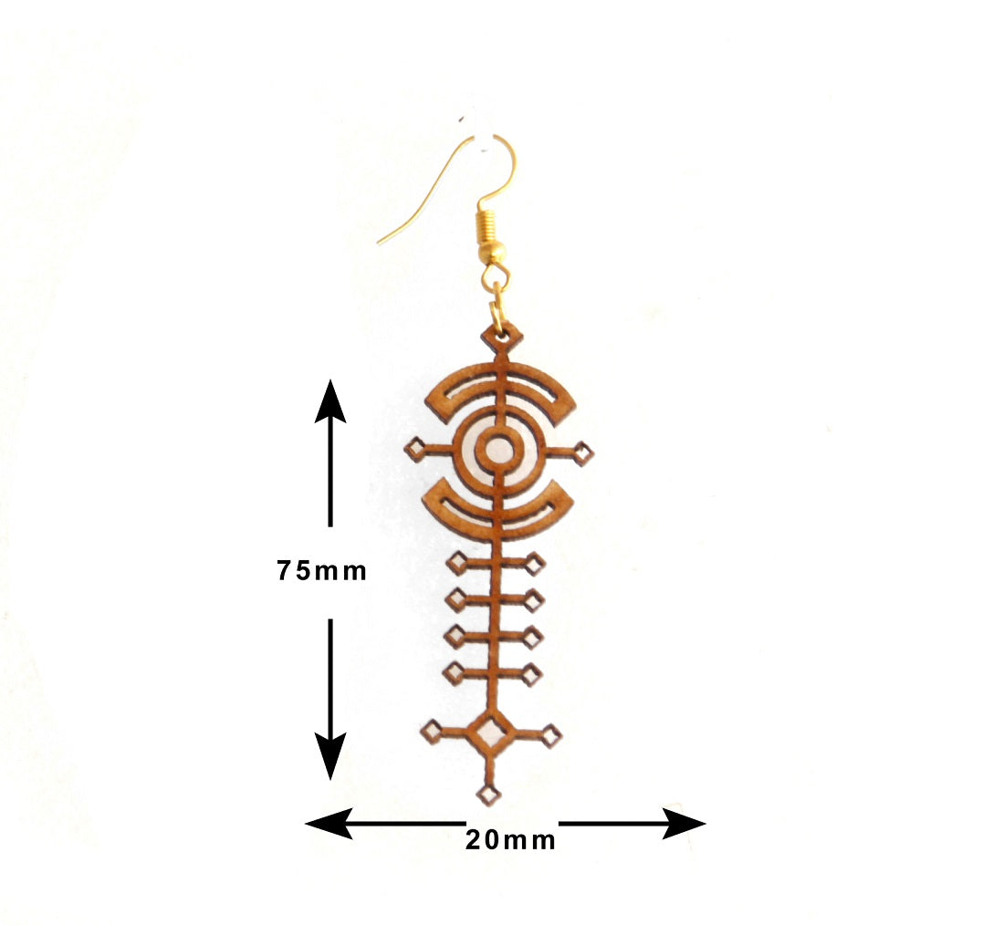 Shringar Lifestyle Fun Run – Handmade Wooden Dangle Earrings (3 PCS Combo)
