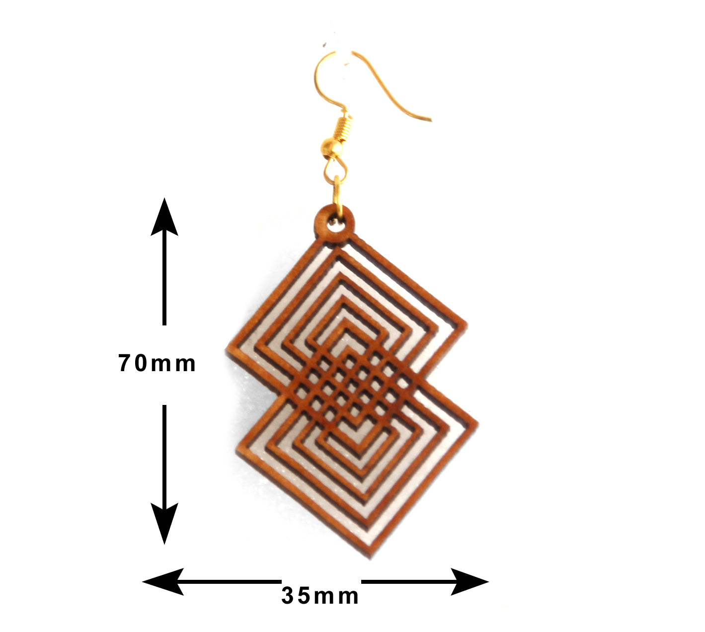 Shringar Lifestyle Fun Run – Handmade Wooden Dangle Earrings (3 PCS Combo)