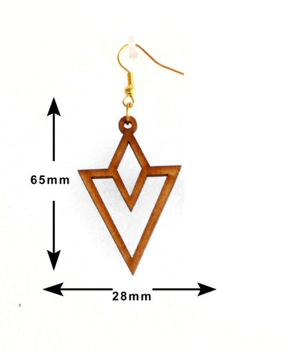 Shringar Lifestyle Fun Run – Handmade Wooden Dangle Earrings (3 PCS Combo)