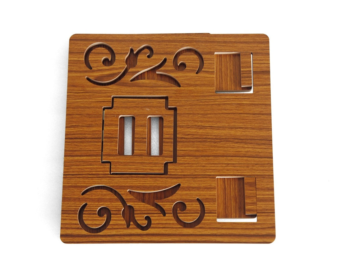 Premium Wooden Laptop Stand – Ergonomic & Multi-Functional