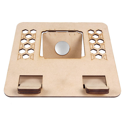 Portable Ultra Slim Craft Wooden Laminate Handmade Laptop Stand with Adjustable Height