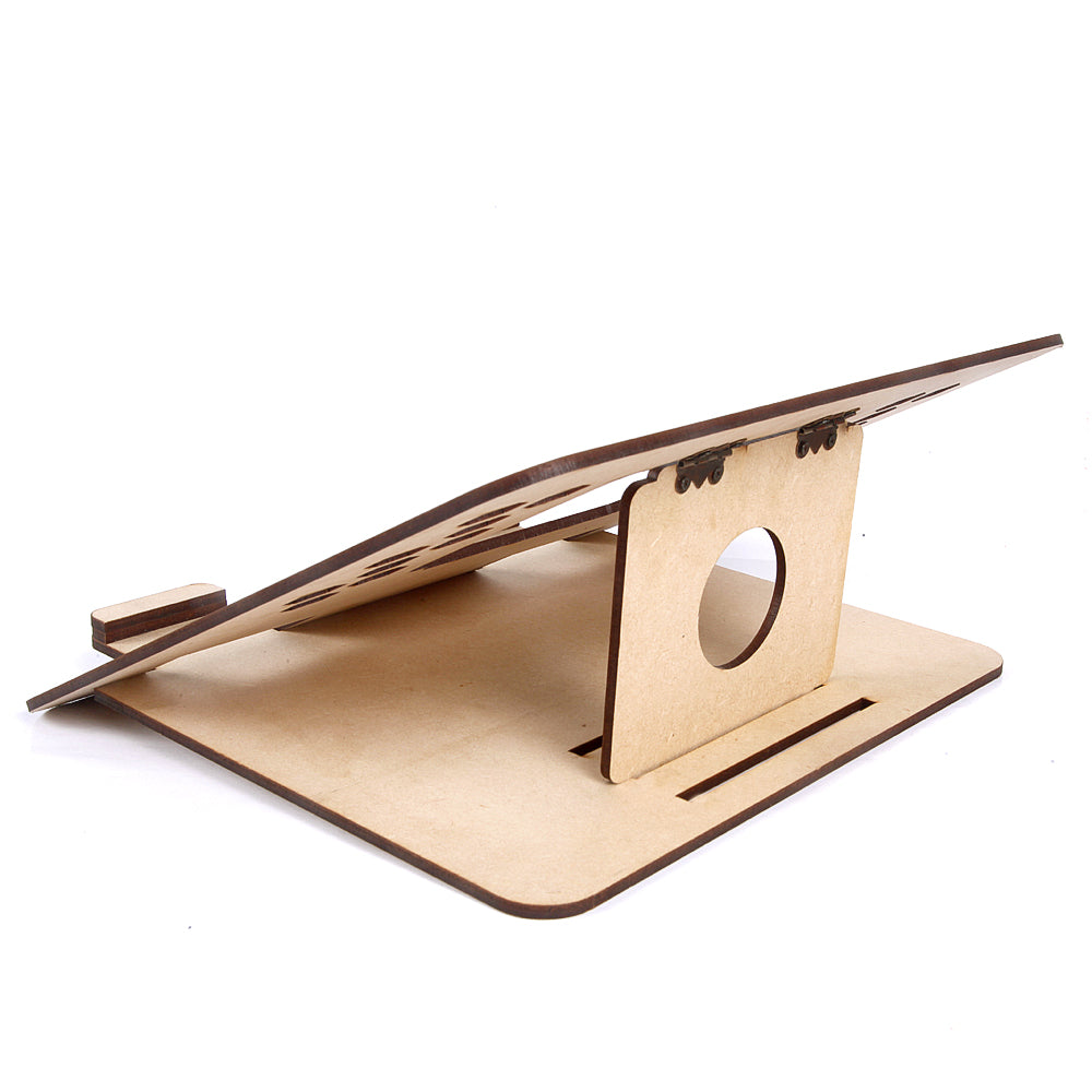 Portable Ultra Slim Craft Wooden Laminate Handmade Laptop Stand with Adjustable Height