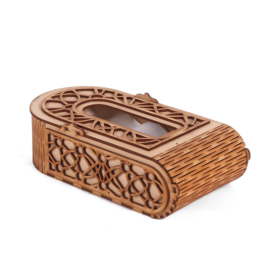 Premium MDF Wooden Tissue Box Holder – Elegant & Reusable Rectangular Tissue Dispenser for Home, Office, Car & Cafe