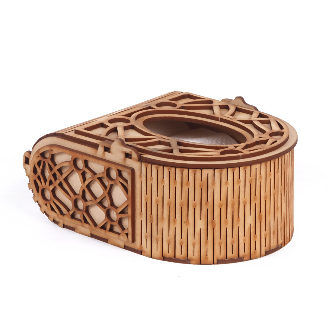 Premium MDF Wooden Tissue Box Holder – Elegant & Reusable Rectangular Tissue Dispenser for Home, Office, Car & Cafe