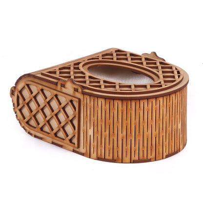 Premium MDF Wooden Tissue Box Holder – Elegant & Reusable Rectangular Tissue Dispenser for Home, Office, Car & Cafe