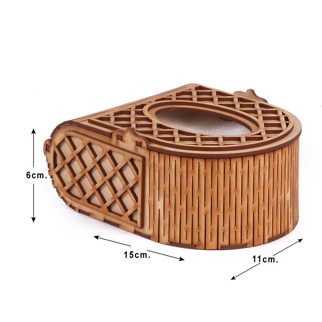 Premium MDF Wooden Tissue Box Holder – Elegant & Reusable Rectangular Tissue Dispenser for Home, Office, Car & Cafe
