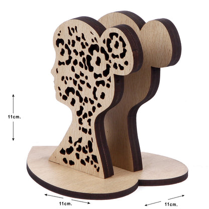 Premium MDF Wooden Tissue Box Holder – Elegant & Reusable Rectangular Tissue Dispenser for Home, Office, Car & Cafe