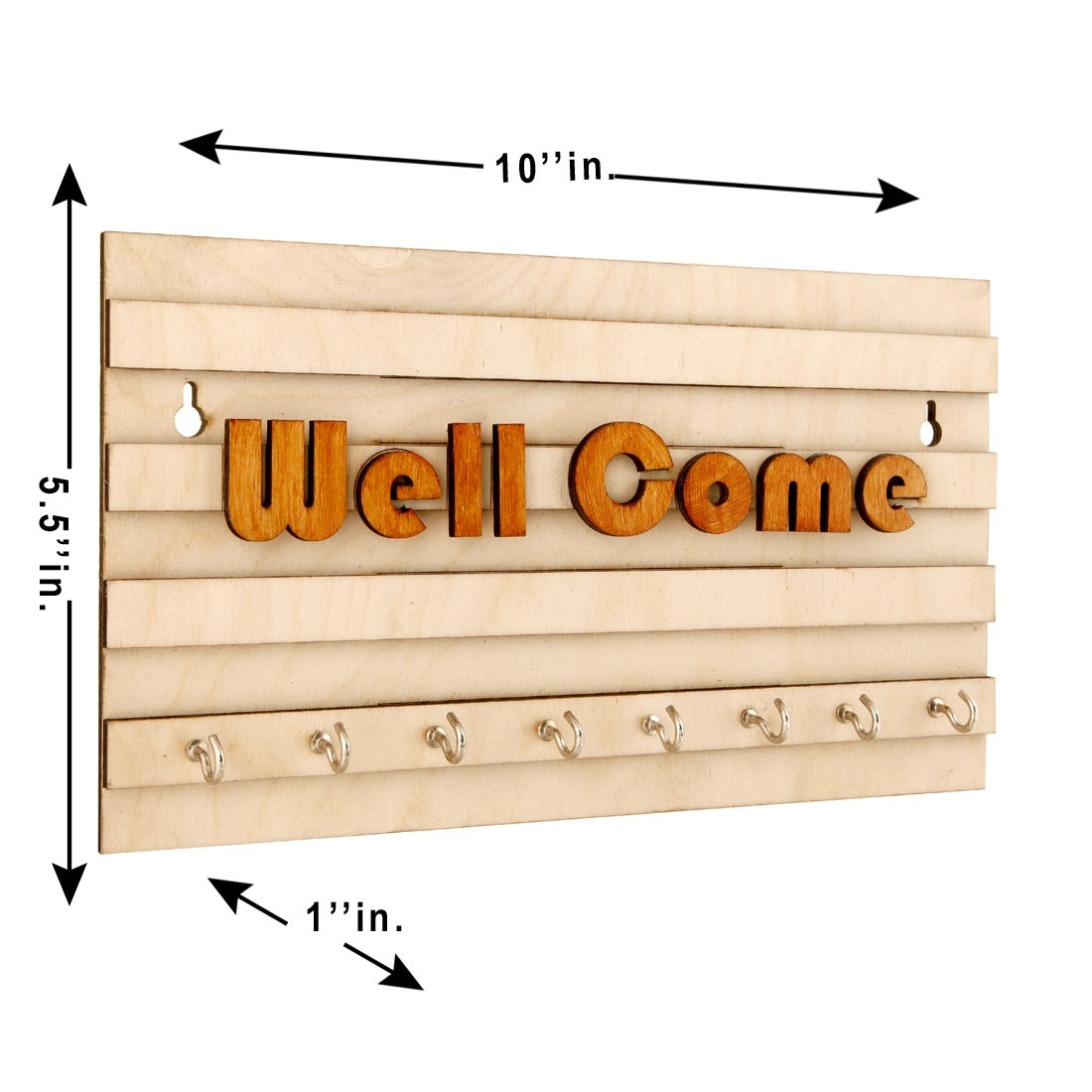 Wooden Welcome Key Holder – Functional & Space-Saving Design - Home-Office-Farm-Decor