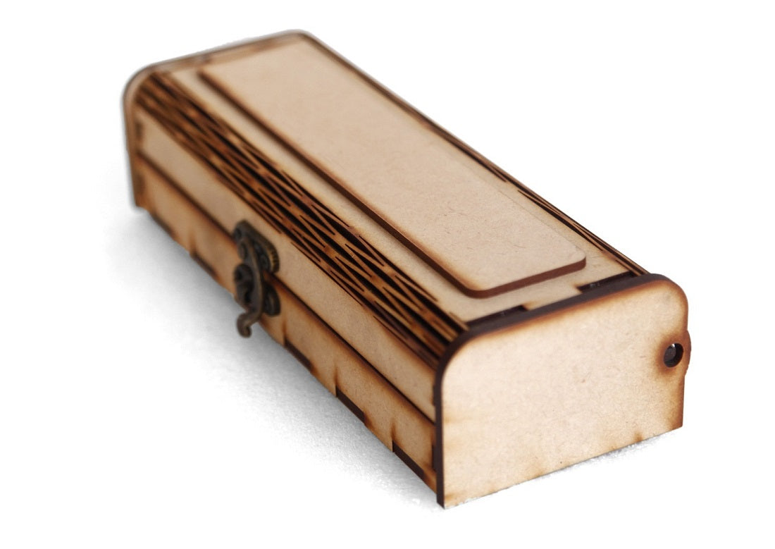 Elegant Wooden Jewelry Box – Wave Design with Velvet Lining