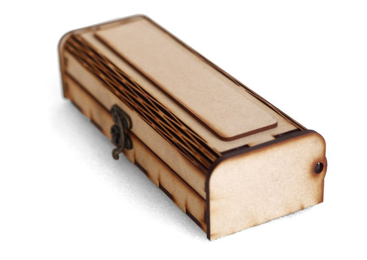 Elegant Wooden Jewelry Box – Wave Design with Velvet Lining