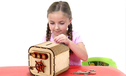 Handicrafted Wooden Money Bank Large - Coin Saving Box - Piggy Bank - Gifts for Kids, Girls, Boys & Adults
